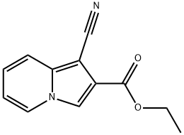 2-INDOLIZINECARBOXYLIC ACID, 1-CYANO-, ETHYL ESTER 结构式