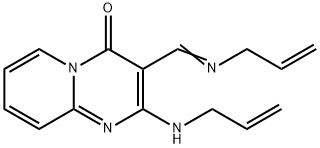 (E)-2-(烯丙基氨基)-3-((烯丙基亚氨基)甲基)-4H-吡啶并[1,2-A]嘧啶-4-酮 结构式