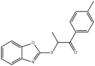 2-(benzo[d]oxazol-2-ylthio)-1-(p-tolyl)propan-1-one 结构式