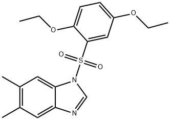 1-((2,5-diethoxyphenyl)sulfonyl)-5,6-dimethyl-1H-benzo[d]imidazole 结构式