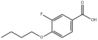 4-丁氧基-3-氟苯甲酸 结构式