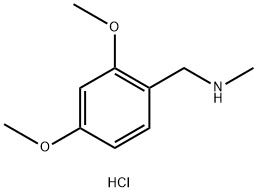 1-(2,4-二甲氧基苯基)-N-甲基甲胺盐酸盐 结构式
