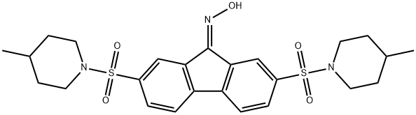 2,7-bis((4-methylpiperidin-1-yl)sulfonyl)-9H-fluoren-9-one oxime 结构式