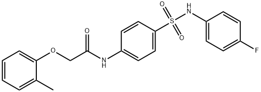 N-(4-{[(4-fluorophenyl)amino]sulfonyl}phenyl)-2-(2-methylphenoxy)acetamide 结构式