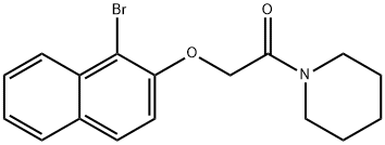 1-{[(1-bromo-2-naphthyl)oxy]acetyl}piperidine 结构式