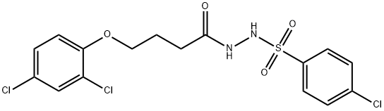 N'-[(4-chlorophenyl)sulfonyl]-4-(2,4-dichlorophenoxy)butanohydrazide 结构式