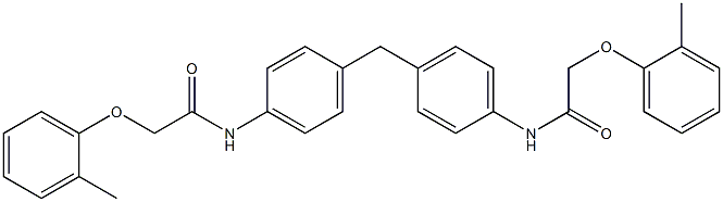 N,N'-[methylenebis(4,1-phenylene)]bis[2-(2-methylphenoxy)acetamide] 结构式