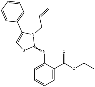 ethyl (Z)-2-((3-allyl-4-phenylthiazol-2(3H)-ylidene)amino)benzoate 结构式