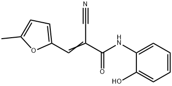 (E)-2-cyano-N-(2-hydroxyphenyl)-3-(5-methylfuran-2-yl)acrylamide 结构式