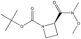 (R)-tert-butyl 2-(methoxy(methyl)carbamoyl)azetidine-1-carboxylate 结构式