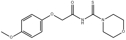 2-(4-methoxyphenoxy)-N-(morpholine-4-carbonothioyl)acetamide 结构式