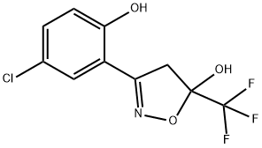 3-(5-chloro-2-hydroxyphenyl)-5-(trifluoromethyl)-4,5-dihydroisoxazol-5-ol 结构式