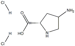 4-AMINOPYRROLIDINE-2-CARBOXYLIC ACID DIHYDROCHLORIDE 结构式