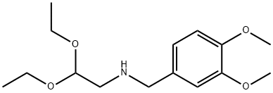 (2,2-Diethoxy-ethyl)-(3,4-dimethoxy-benzyl)-amine 结构式