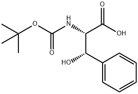 (2S, 3S)-2-tert-Butoxycarbonylamino-3-hydroxy-3-phenyl-propionic acid 结构式
