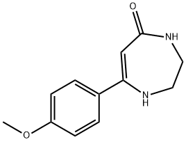 7-(4-Methoxy-phenyl)-1,2,3,4-tetrahydro-[1,4]diazepin-5-one 结构式