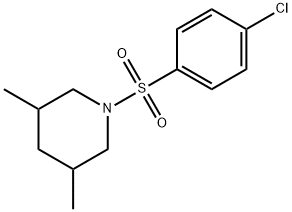 1-(4-chlorophenyl)sulfonyl-3,5-dimethylpiperidine 结构式