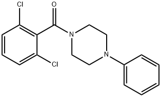 (2,6-dichlorophenyl)-(4-phenylpiperazin-1-yl)methanone 结构式