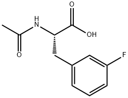 N-乙酰基-L-3-氟苯丙氨酸 结构式