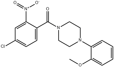 (4-chloro-2-nitrophenyl)-[4-(2-methoxyphenyl)piperazin-1-yl]methanone 结构式