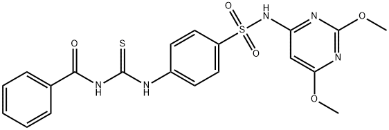 N-{[(4-{[(2,6-dimethoxy-4-pyrimidinyl)amino]sulfonyl}phenyl)amino]carbonothioyl}benzamide 结构式