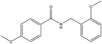 4-甲氧基-N-(2-甲氧基苄基)苯甲酰胺 结构式