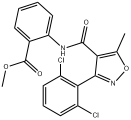 methyl 2-[[3-(2,6-dichlorophenyl)-5-methyl-1,2-oxazole-4-carbonyl]amino]benzoate 结构式