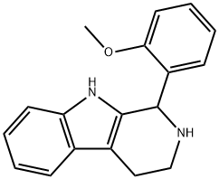 1H-Pyrido[3,4-b]indole, 2,3,4,9-tetrahydro-1-(2-methoxyphenyl)- 结构式