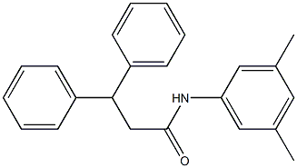 N-(3,5-dimethylphenyl)-3,3-diphenylpropanamide 结构式