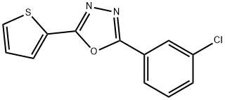 2-(3-chlorophenyl)-5-thiophen-2-yl-1,3,4-oxadiazole 结构式