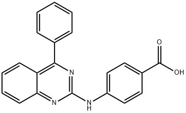 4-((4-苯基喹唑啉-2-基)氨基)苯甲酸 结构式