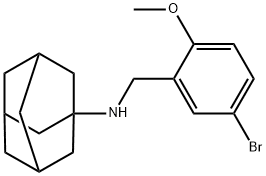 N-(5-bromo-2-methoxybenzyl)tricyclo[3.3.1.1~3,7~]decan-1-amine 结构式