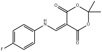 5-[[(4-氟苯基)氨基]亚甲基]-2,2-二甲基-1,3-二氧六环-4,6-二酮 结构式