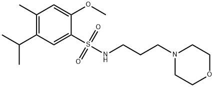 5-isopropyl-2-methoxy-4-methyl-N-(3-morpholinopropyl)benzenesulfonamide 结构式