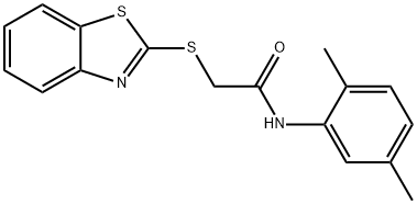 2-(benzo[d]thiazol-2-ylthio)-N-(2,5-dimethylphenyl)acetamide 结构式