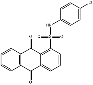 N-(4-chlorophenyl)-9,10-dioxo-9,10-dihydroanthracene-1-sulfonamide 结构式