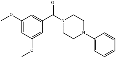 (3,5-dimethoxyphenyl)(4-phenylpiperazin-1-yl)methanone 结构式