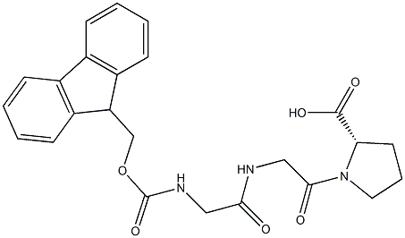 (((9H-芴-9-基)甲氧基)羰基)甘氨酰甘氨酰-L-脯氨酸 结构式