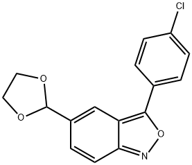 3-(4-氯苯基)-5-(1,3-二氧戊环-2-基)苯并[C]异恶唑 结构式