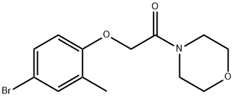 4-[(4-bromo-2-methylphenoxy)acetyl]morpholine 结构式