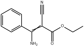 2-Propenoic acid, 3-amino-2-cyano-3-phenyl-, ethyl ester 结构式