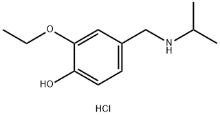 2-ethoxy-4-{[(propan-2-yl)amino]methyl}phenol hydrochloride 结构式