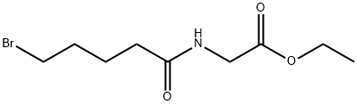 乙基 2-(5-溴戊酰氨基)醋酸盐 结构式