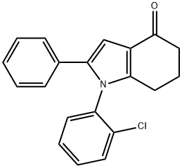 1-(2-氯苯基)-2-苯基-6,7-二氢-1H-吲哚-4(5H)-酮 结构式