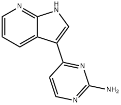 4-(1H-吡咯并[2,3-B]吡啶-3-基)嘧啶-2-胺 结构式