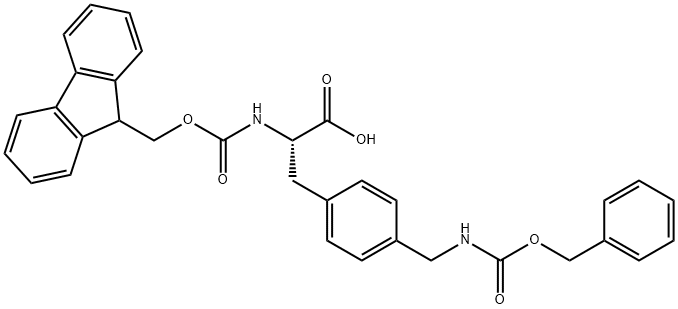 N-FMOC-L-4-氨甲基(CBZ)苯丙氨酸 结构式