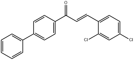 (2E)-1-{[1,1-biphenyl]-4-yl}-3-(2,4-dichlorophenyl)prop-2-en-1-one 结构式