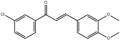 (2E)-1-(3-chlorophenyl)-3-(3,4-dimethoxyphenyl)prop-2-en-1-one 结构式