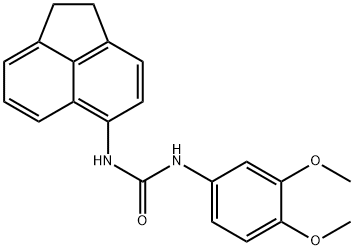 1-(1,2-dihydroacenaphthylen-5-yl)-3-(3,4-dimethoxyphenyl)urea 结构式