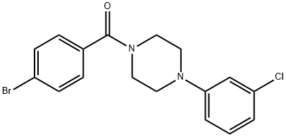 (4-bromophenyl)[4-(3-chlorophenyl)piperazin-1-yl]methanone 结构式